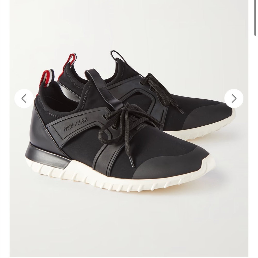 Moncler Black and White Sneakers